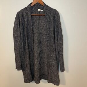 Gap Long‎ Open Front Hooded Cardigan Sweater Woman Size L